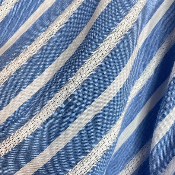 Old‎ Navy Womens Blue White Striped Blouse Sz 4X Wrap Back Tie Peasant Boho NWT - Picture 5 of 10